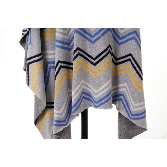 Talbots Chevron Wrapped Cardigan Cotton Blend Women's One Size Shawl Wrap - Picture 5 of 12